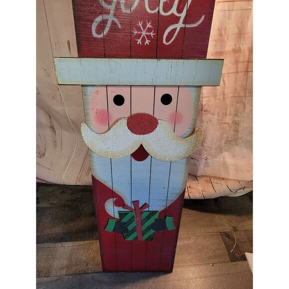 Let´s be Jolly santa clause standing snowman sign...